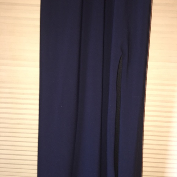 Dark Blue Long Prom Dress with Leg Slit - Picture 8 of 8